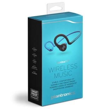 
                                        缤特力 BackBeat FIT 无线运动立体声蓝牙耳机 音乐耳机 通用型 双边耳挂入耳式 电光蓝色                
