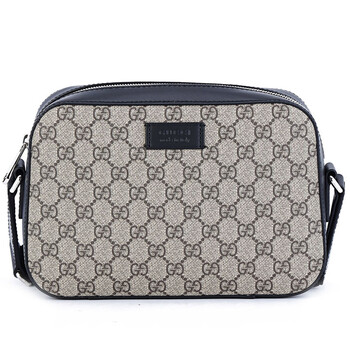 gucci 古驰 gucci男包 咖啡色人造革双g印花男士单肩斜挎包 450947 k5