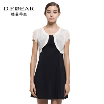 德菲蒂奥/D.F.DEAR2014新款女装时尚背心短外套 白色01 XL