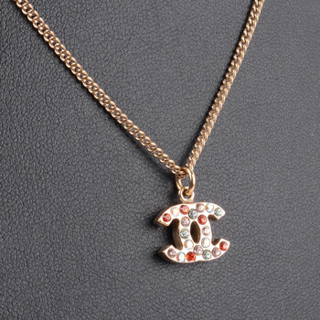 95新chanel香奈儿coco彩钻项链颈链