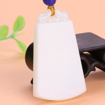 苏工精雕和田玉白玉高脂高白双喜临门 挂件重27.838克 瀚海豪滕