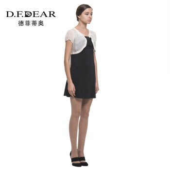 德菲蒂奥/D.F.DEAR2014新款女装时尚背心短外套 白色01 XL