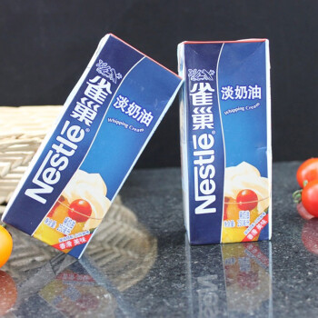 
                                        爱满屋AMW 烘焙原料 雀巢冰淇淋淡奶油动物性 蛋挞 蛋糕裱花雀巢鲜奶油250ml                