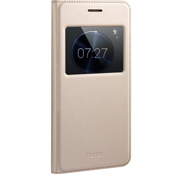 华为 原装带开窗翻盖保护套 （香槟金色） 适用于荣耀6plus