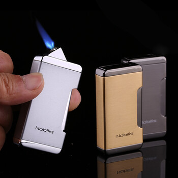 创意个性侧打火焰送礼男士精品防风电子充气金属打火机 颜色随机发 1