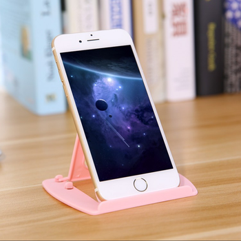 创意便携卡片式塑料手机支架 可折叠式手机平板桌面通用懒人支架可