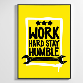 箴言 美式工业风装饰画客厅壁画办公室墙面挂画英文励志海报黄色 j款