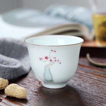 dh 手绘个人杯 品茗杯单杯 景德镇茶杯 小杯子 功夫茶具 主人杯 口杯