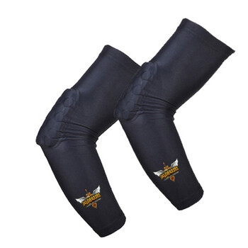 男篮球蜂窝防撞护臂护肘训练运动打球护具套佩戴护手臂 lol黑2只 xxl