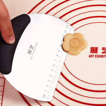 
                                        【巧厨烘焙】 展艺欧洲标准 硅胶手柄不锈钢切面刀 奶油刮刀 刮板                