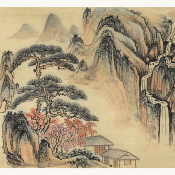 国家一级美术师 刘玉国《秋月照松泉》