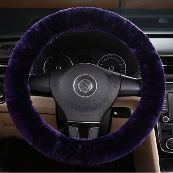 大有 汽车方向盘套冬季羊毛把套短毛绒防滑保暖女通用型 紫色 斯柯达明锐 速派 昕锐 昊锐