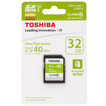 东芝（TOSHIBA）高速SDHC存储卡 32G Class10-40MB/s