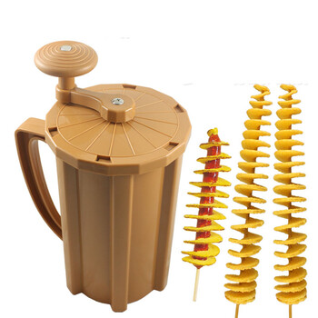 商用土豆机 旋转旋风薯塔机龙卷风半自动拉伸手摇手动薯片机