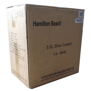 
                                        汉美驰（Hamilton Beach）电炖锅 电炖盅 美式慢炖锅 5.5L铸铝内胆 数码温控 全自动 家用 煲汤煮粥烹饪                
