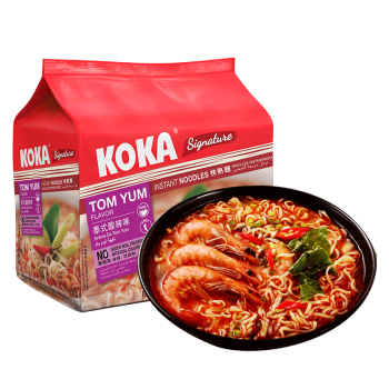 KOKA 可口方便面 泰式酸辣味快熟泡面 85g*5 新加坡进口