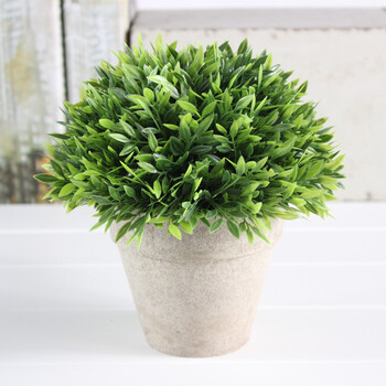 2017新款客厅餐桌盆栽绿色 植物假花假树盆景仿真植物摆件 036鸭舌草