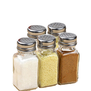 乾竞5个装玻璃调料瓶胡椒粉瓶户外烧烤佐料瓶厨房家用调味瓶罐 3大2