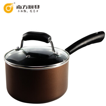 
                                        南方厨具健康不粘锅煮面煮奶锅16CM电磁炉通用NF622 咖啡色                