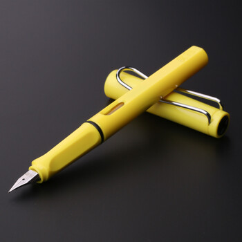 真彩钢笔 学生用女正姿书写男练字正品铱金笔小学生刚笔墨囊两用 黄色