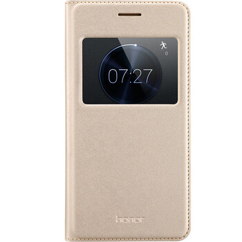 华为 原装带开窗翻盖保护套 （香槟金色） 适用于荣耀6plus