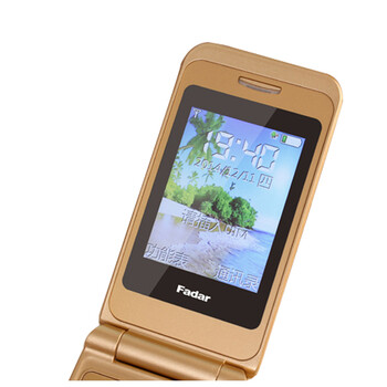 锋达通（Fadar）C6 电信2G翻盖老人手机 金色