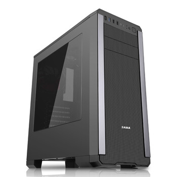 先马/sama 塞恩3 游戏电脑机箱 大侧透atx台式机箱 空箱_现价189元