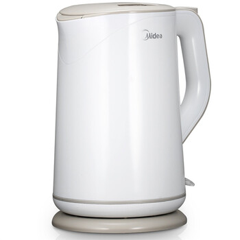 美的（Midea）WQJ1701b 密闭防溢 静音沸腾 双层防烫 进口温控器电热水壶1.7L