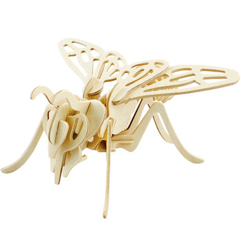 手工拼装木质模型 3d立体拼图动物拼板儿童大人益智玩具礼物 蜜蜂206