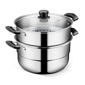 
                                        炊大皇（COOKER KING） 炊大皇不锈钢蒸锅双层复底蒸锅26cm电磁炉通用                