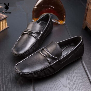 鞋男真皮英伦软底耐折驾车鞋男皮鞋男夏季一脚蹬轻便懒人男鞋夏船鞋男