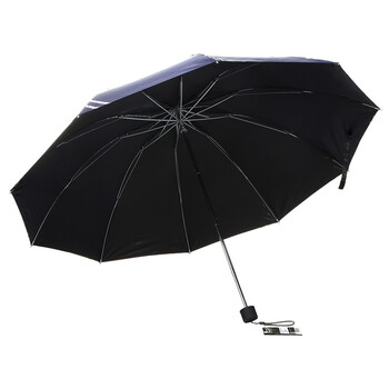 
                                        
                                                            天堂伞 英伦风格黑胶加大61cm*10骨三折晴雨伞32248E藏青色                