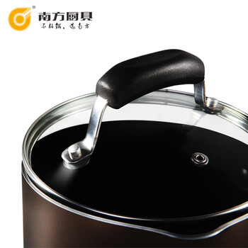 
                                        南方厨具健康不粘锅煮面煮奶锅16CM电磁炉通用NF622 咖啡色                