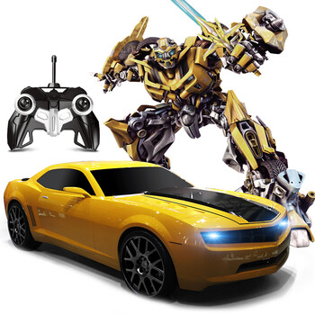 充电变形遥控车机器人变形金刚4可变身兰博基尼电动汽车人玩具汽车
