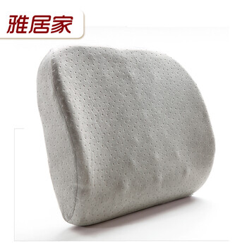 
                                        雅居家   慢回弹靠垫  记忆棉 天鹅绒 靠枕  腰靠 腰垫  汽车护腰 枕靠背垫太空棉 烟灰A款天鹅绒 37x35x10.5cm                