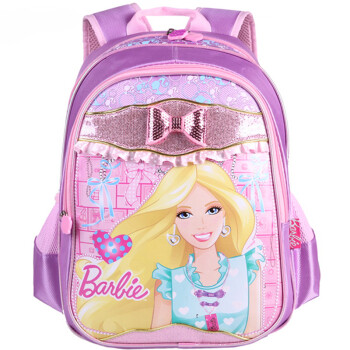 芭比（Barbie） 儿童书包女款小学生书包 可爱卡通轻便幼儿园一年级学生双肩背包 BB8057B-紫