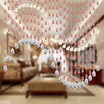 美双绝（MSJ）吉祥象 珠帘门帘水晶帘屏风门帘隔断帘窗帘成品装饰门帘珠帘水晶珠帘玄关帘定制 绿 色