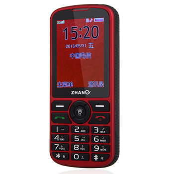 
                                        展翼(Zhane) E6C 电信2G 三防 老人手机 长待机 红色                