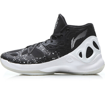 李宁篮球鞋冬季队尚3韦德男子篮球专业比赛鞋 101-1标准黑/白色/冰川