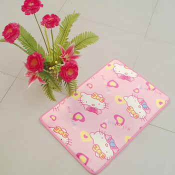么小毛法兰绒地毯地垫客厅卧室床边垫珊瑚绒脚垫门垫40cm*60cm hellokitty