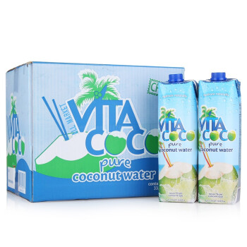 唯他可可（Vita Coco）天然椰子水进口NFC果汁饮料 1L*12瓶 整箱