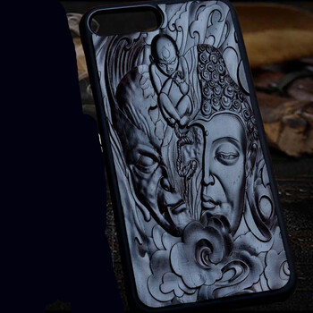 德宾特 一念之间木质雕刻立体浮雕苹果6手机壳iphone7plus个性保护套