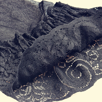 壹锦蒂塔小姐15d低调诱惑连体宽吊带蕾丝丝袜纯黑1色 吊带袜分体套装