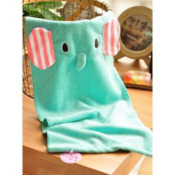 可爱忧伤马戏团 治愈系小象卡通毛绒毛巾 大象毛巾 方巾-30x30cm