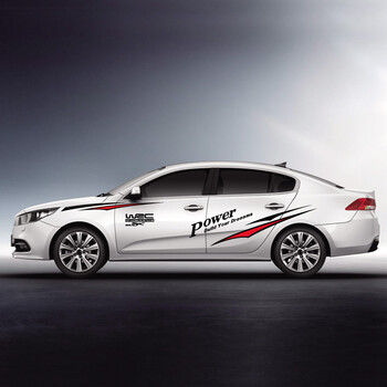 远燕汽车拉花车身腰线彩色彩贴全套贴纸a1黑加红全套