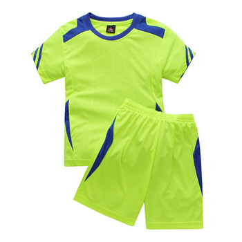 2017赛季巴萨队服10号梅西儿童足球服套装男女童装运动t恤训练服 荧光