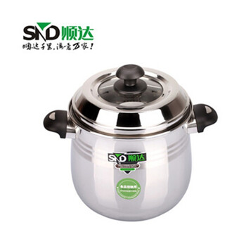 
                                        顺达（SND） 顺达(SND) 304不锈钢组合盖复底特高锅 炖锅 蒸煮两用锅 电磁炉通用 20CM不带蒸屉                