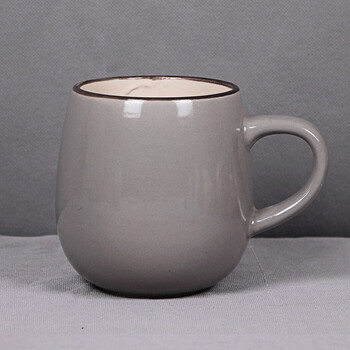 陶瓷杯小礼品广告杯子咖啡杯源头陶瓷杯 b灰色 301-400ml