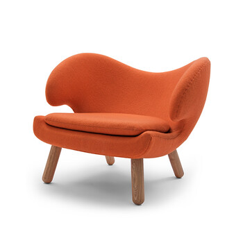 梵米尼 单人沙发椅 北欧风格创意家具羊角椅布艺实木 颜色备注特价