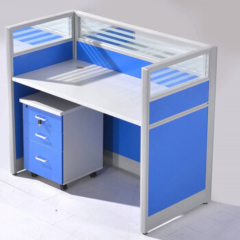 涵安(hanan) 屏风职员办公桌4/6人位卡座屏风隔断办公家具现代简约